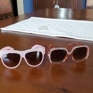 Sunglasses rhinestones, 2 $10, pink, rosè.
